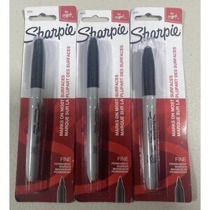 Lot of 3 Sharpie Fine Point Permanent Markers 1PC ST-2490